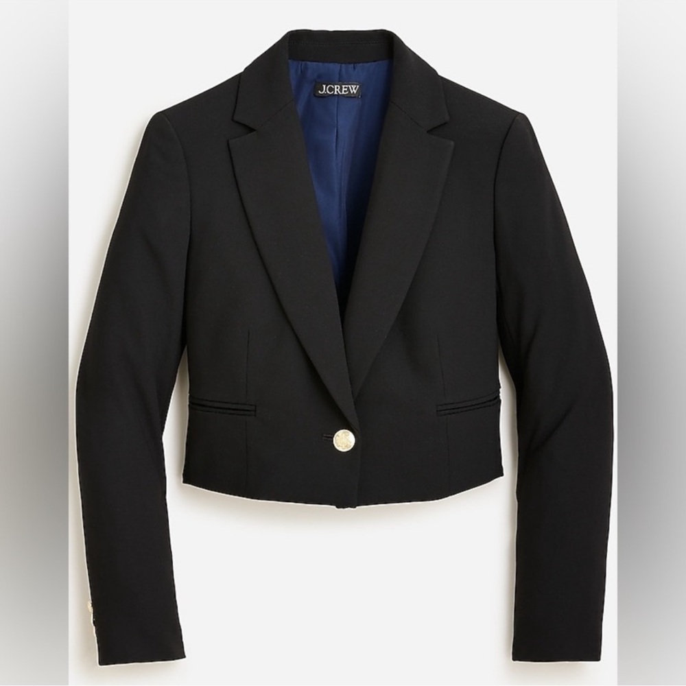 J Crew / Cropped blazer in city crepe / size 0